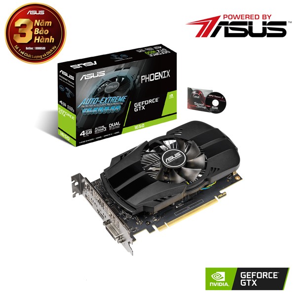 VGA Asus PH-GTX1650-4G (NVIDIA Geforce/ 4Gb/ DDR6/ 128 Bits)