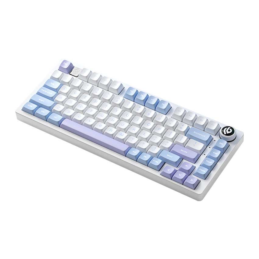 BÀN PHÍM CƠ GAMING CÓ DÂY LEOBOG Hi75 (Phiên bản xanh dương + trắng + tím/Grey wood V3 switch)