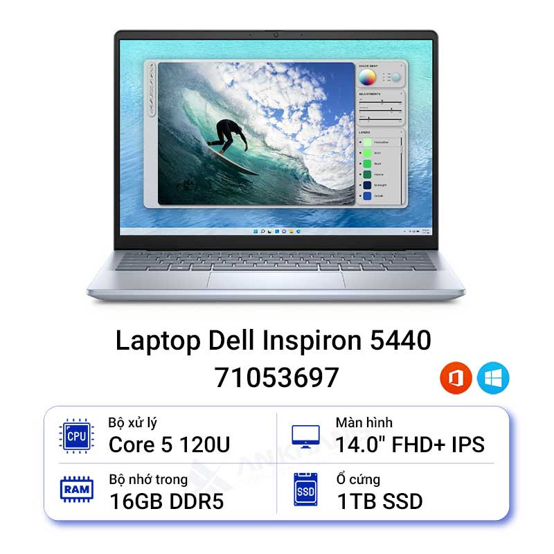 Laptop Dell Inspiron 5440 71053697 (Intel Core i5 120U, Ram 16GB, SSD 1TB, FHD, 14inch, Window 11)
